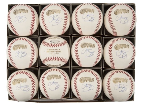 One Dozen Curt Schilling Single-Signed World Series Baseballs